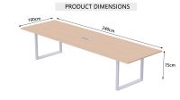 Vorm 136-24 6 Seater Oak Conference-Meeting Table