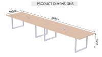 Vorm 136-36 8 Seater Oak Conference-Meeting Table