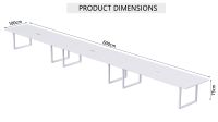 Vorm 136-60 14 Seater White Conference-Meeting Table