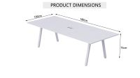 Bentuk 139-18 4 Seater White Conference-Meeting Table