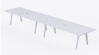 Bentuk 139-36 8 Seater White Conference-Meeting Table
