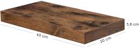 Mahmayi LWS24BX Floating Wall Shelf for Photos, Decorations - Rustic Brown