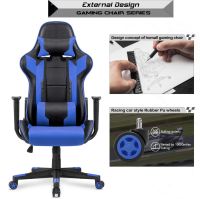 Racer C599 Gaming Chair Blue With PU Leatherette & Seat adjustable height