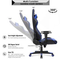 Racer C599 Gaming Chair Blue With PU Leatherette & Seat adjustable height