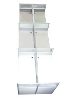 Dela GT20 120 Height Glass 120x60 6 Person Partition Workstation-Panel Concept White