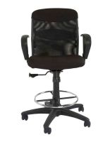 Scarlet 33536 Low Back Ergonomic Mesh Chair Black With Draft kit