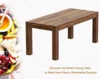Mahmayi Modern Wooden Dining Table, 8-Seater for Kitchen, Dining Room, Living Room-180cm, Dark Hunton Oak
