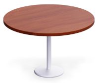 Rodo 500E Apple Cherry Round Table with white round base - 120cm
