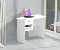 Solama MP1 9045 Office Desk with Paper Rack- White