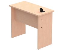 Mahmayi Oak Study Table for Home Schools 90 cm with 51-1H Round Desktop Power Module with USB Slot for Office Desk - Black