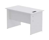 Mahmayi White MP1-HD-WHT-PM Writing Table with Power Module, Power Strip Desktop Socket Board Modern Executive Desk Home Offices, Schools, Laptop, Office Workstation 120 cm