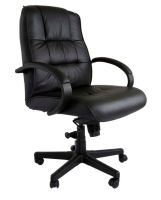 Atvor 708-1 Executive Low Back Chair Black Leather