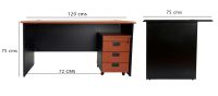 Silini 120 Office Desk with Mobile Drawers