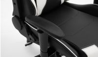 Gumi 09854 High Back Black & White Video Gaming Chair with PU Leatherette