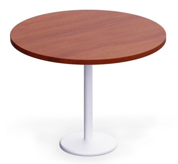 Rodo 500E Apple Cherry Round Table with white round base - 100cm