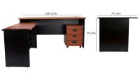 Silini 160 Plain L Office Desk with Mobile Drawers