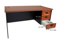 Silini 160 Office Desk with Fixed Drawers
