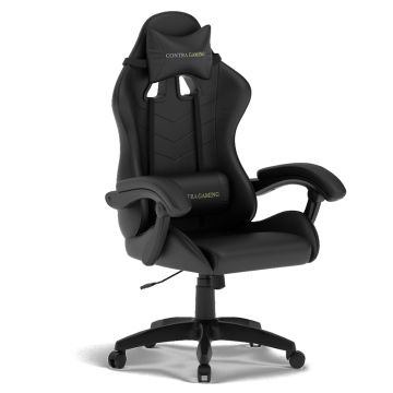 Mahmayi HYG-01 black gaming chair with high backrest headrest pillow and lumbar cushion on white background