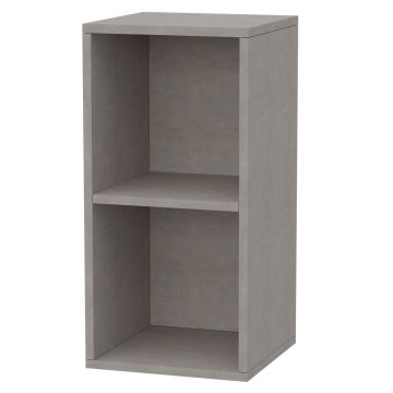 light concrete two tier open box shelf