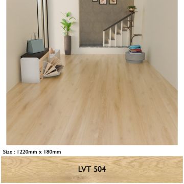 Stonehenge LVT 504 Herringbone Natural Oak flooring installed in a modern entryway showing plank size 1220mm x 180mm