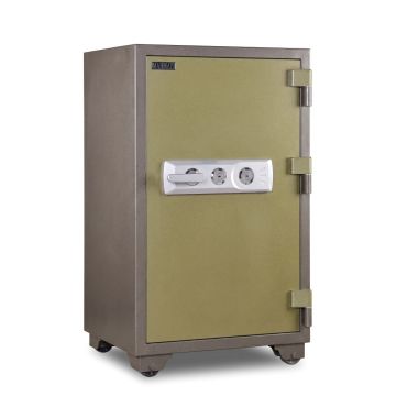 Mahmayi Fire Safe BS-K1000 Heavy Duty Security Safe Locker with Key Lock, Fire Resistant Safe for Home, Office, Bank, Business and Commercial Use - Grey 210Kgs
