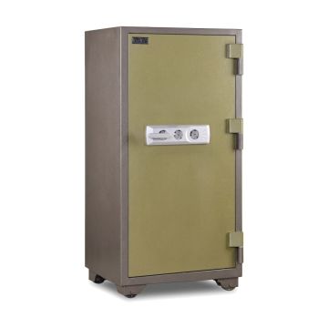 Mahmayi Fire Safe BS-K1400 Heavy Duty Security Safe Locker with Key Lock, Fire Resistant Safe for Home, Office, Bank, Business and Commercial Use - Grey 335Kgs