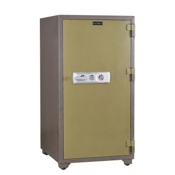 Mahmayi Fire Safe BS-K1600 Heavy Duty Security Safe Locker with Key Lock, Fire Resistant Safe for Home, Office, Bank, Business and Commercial Use - Grey 425Kgs