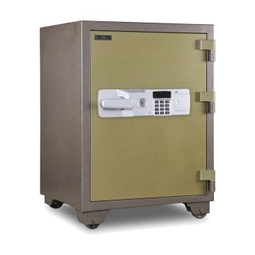 Mahmayi Fire Safe BS-T750 Heavy Duty Security Safe Locker with Digital Lock and Key Lock, Fire Resistant Safe for Home, Office, Bank, Business and Commercial Use - Grey 140Kgs