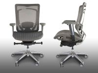 Height Adjustable Medium Back Contemporary Office Mesh Chair with Caster Wheels From Mahmayi - Grey