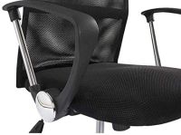 Sarah 4DM Low Back Mesh Office Chair with Adjustable Height Without Draft Kit - Black