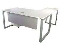 Carre 5116L White Modern Workstation Without Drawer