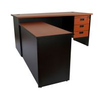 Silini 160 L Office Desk-Cabinet with Fixed Drawers