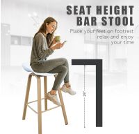 Ultimate Eames Style Seat Height Bar Stool - White