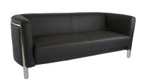 Divano 2385 Three Seater Sofa Black PU