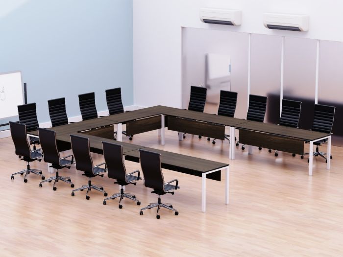 Figura 72-16 12 Seater Dark Walnut U-Shaped Conference-Meeting Table