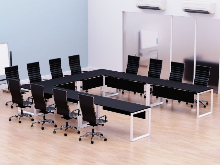 Vorm 136-14 12 Seater Black U-Shaped Conference-Meeting Table