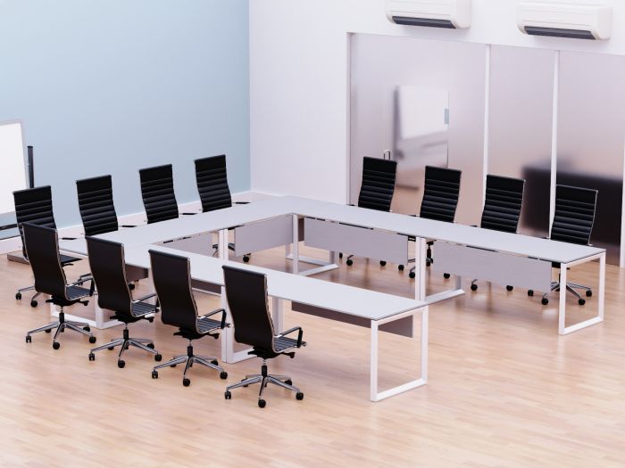 Vorm 136-14 12 Seater White U-Shaped Conference-Meeting Table