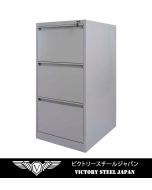 Victory Steel Japan OEM 3 Drawer Steel Filing Cabinet Grey