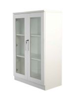 Carre 120 White Medium Height Cabinet