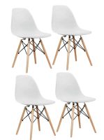 Ultimate Eames Style Dining Chair (Black - White) Configurable