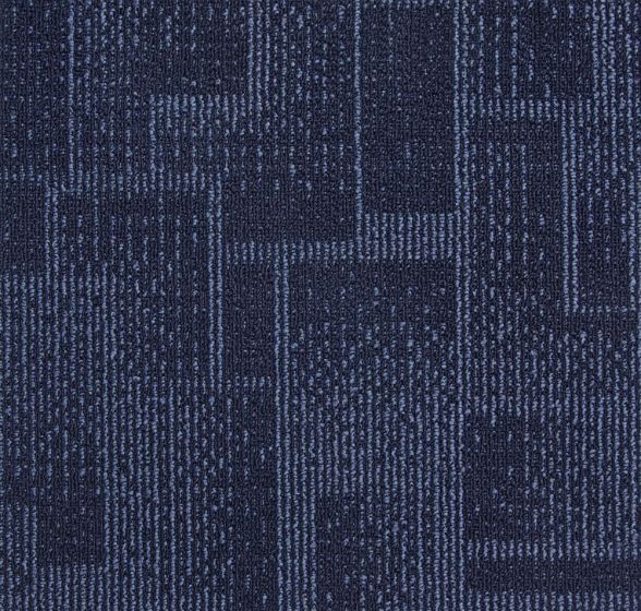 Mahmayi Brooks 100% PP Carpet Tile for Home, Office (50cm x 50cm) Per Square Meter With Free Professional Installation - Dark Blue