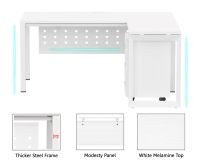 Figura 72-14L White Modern Workstation