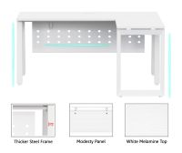 Bentuk 139-16L white Modern Workstation without drawer