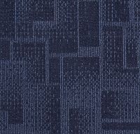 Mahmayi Brooks 100% PP Carpet Tile for Home, Office (50cm x 50cm) Per Square Meter With Free Professional Installation - Dark Blue