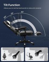 Mahmayi Black and White OBG73BW Advanced Gaming Chairs for Playstation, Office, Gaming Station, Home, Study Room