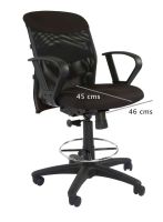 Scarlet 33536 Low Back Ergonomic Mesh Chair Black With Draft kit