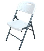 Mahmayi White HY-Y28-WHT Plastic Folding Chair for Modern Office, Meeting Room, Home, Living Room