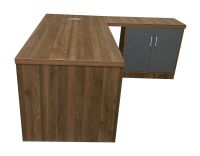 Noce S608 160cm Modern Executive Desk Dark Walnut