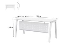 Bentuk 139-18 white Modern Workstation without drawer