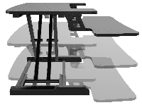 Mahmayi Laptop Stand Up Desk Converter with Deep Keyboard Tray - Black